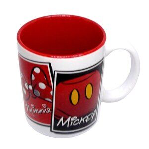 Mickey Minnie Donald Goofy Ceramic Coffee Tea Mug Cup Red Interior 11 Oz Disney